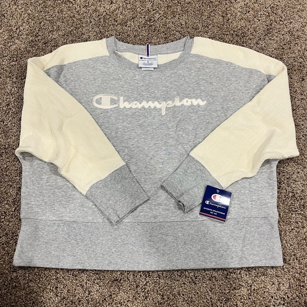 Champion Plus Size Heritage Herringbone Long Sleeve Sweatshirt - NWT